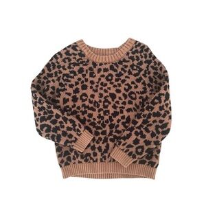 Old Navy Crew Neck Leopard Sweater 4T